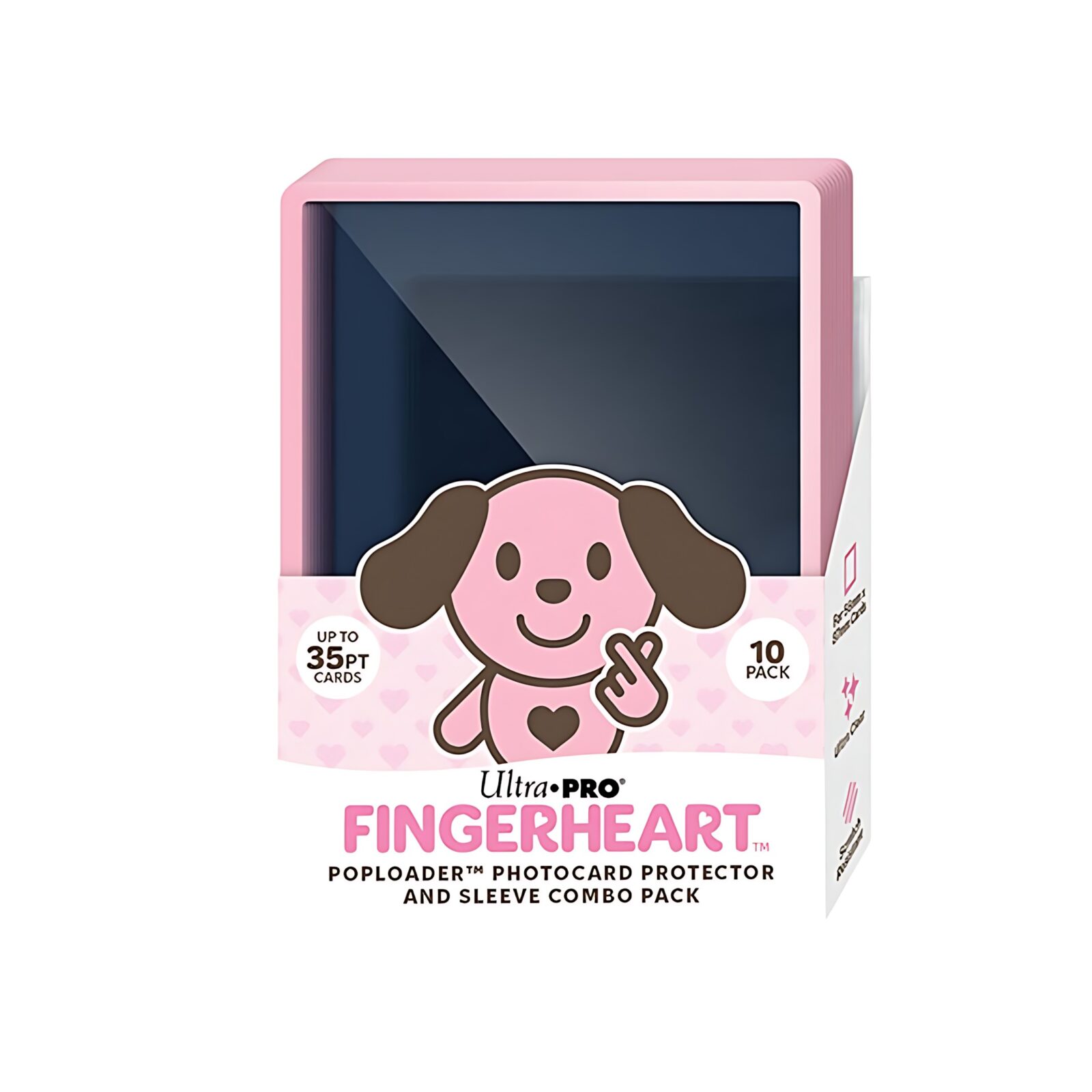 Ultra Pro – FINGERHEART POPLOADER Photocard Protector & Sleeve Combo Pack (10 Pack) – Blush
