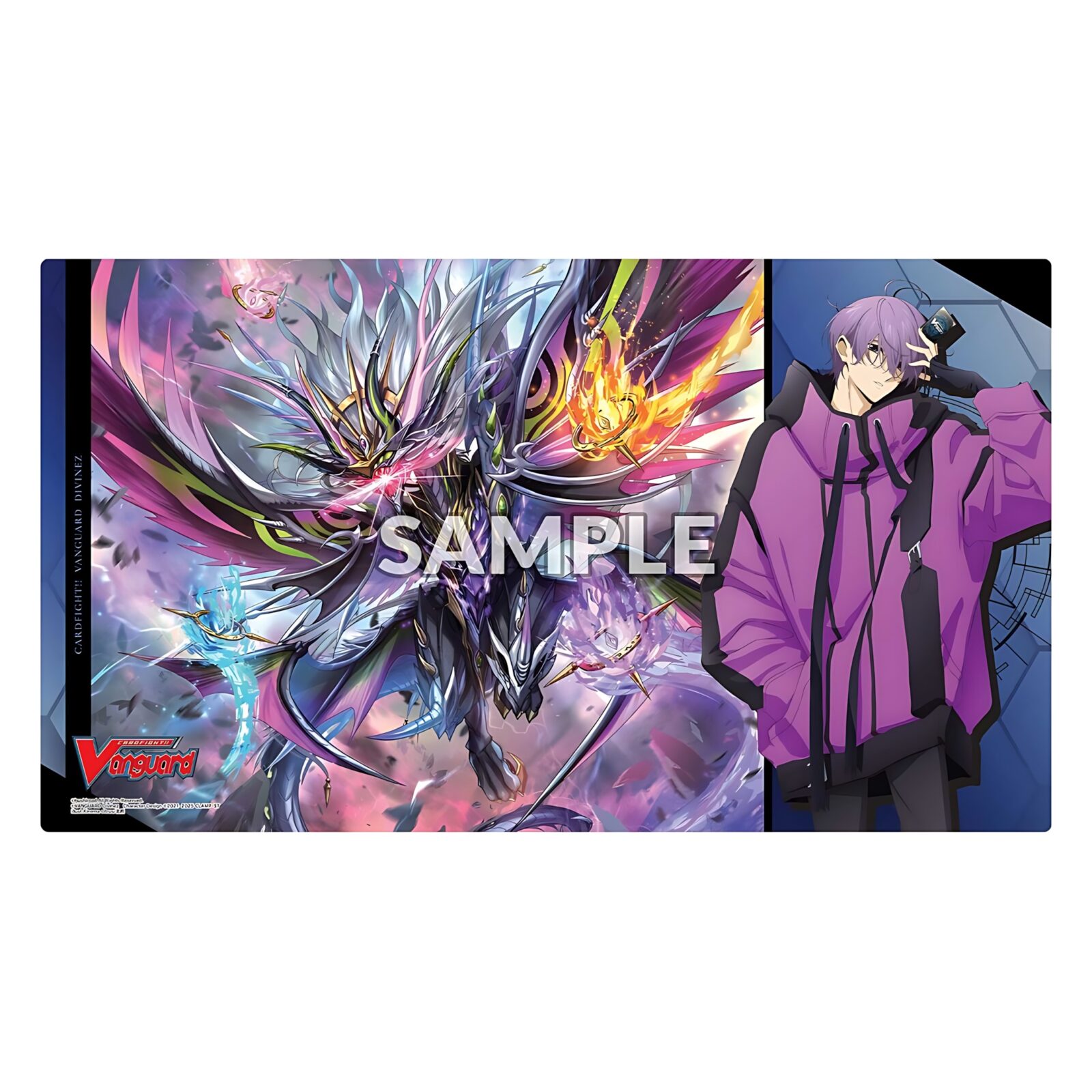 Cardfight!! Vanguard: Divinez Deluxe Finals Rubber Playmat Vol 12. Design B – Michiru & Drajeweled Magnus