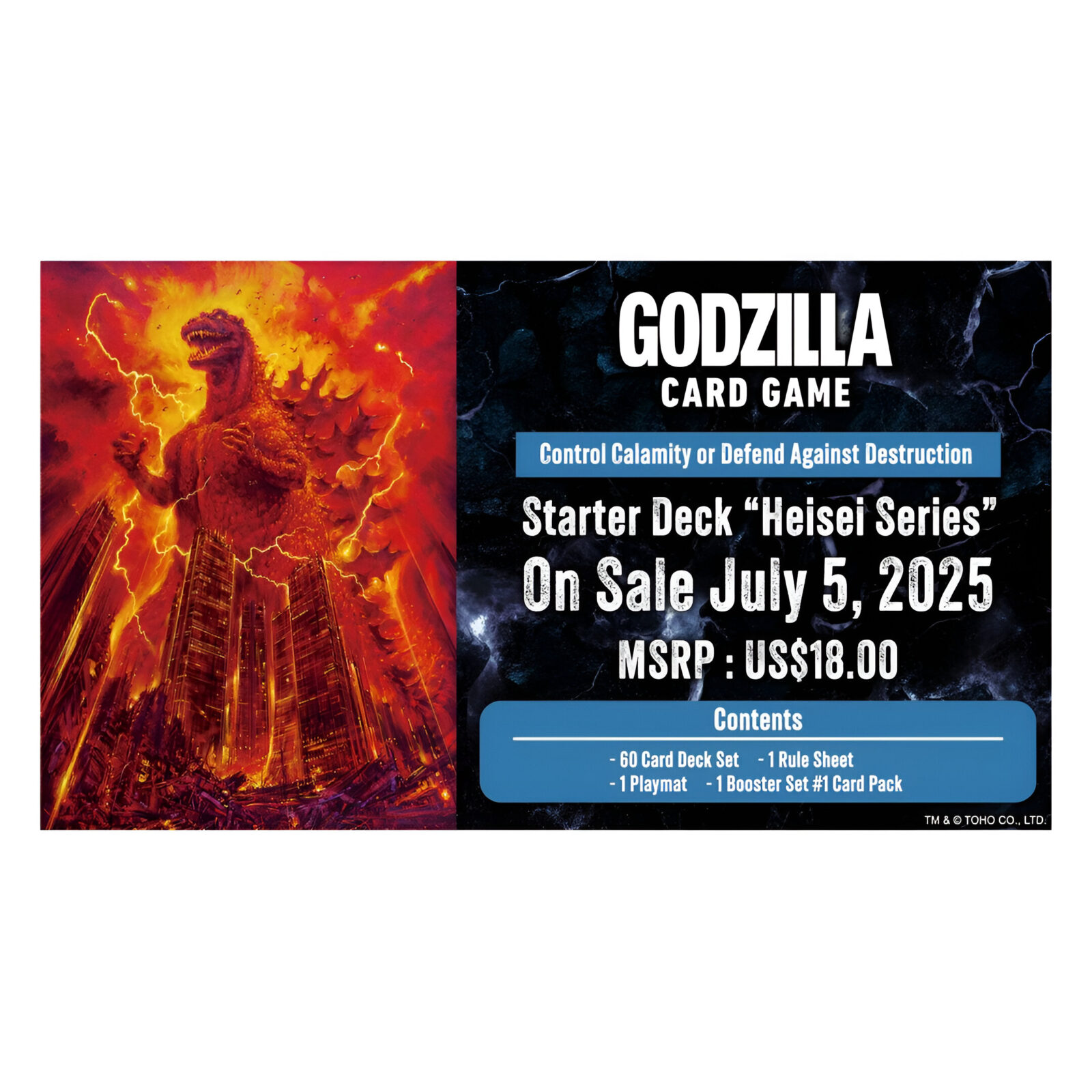 Godzilla Card Game: Starter Deck ‘Heisei Series’ (6 Packs)