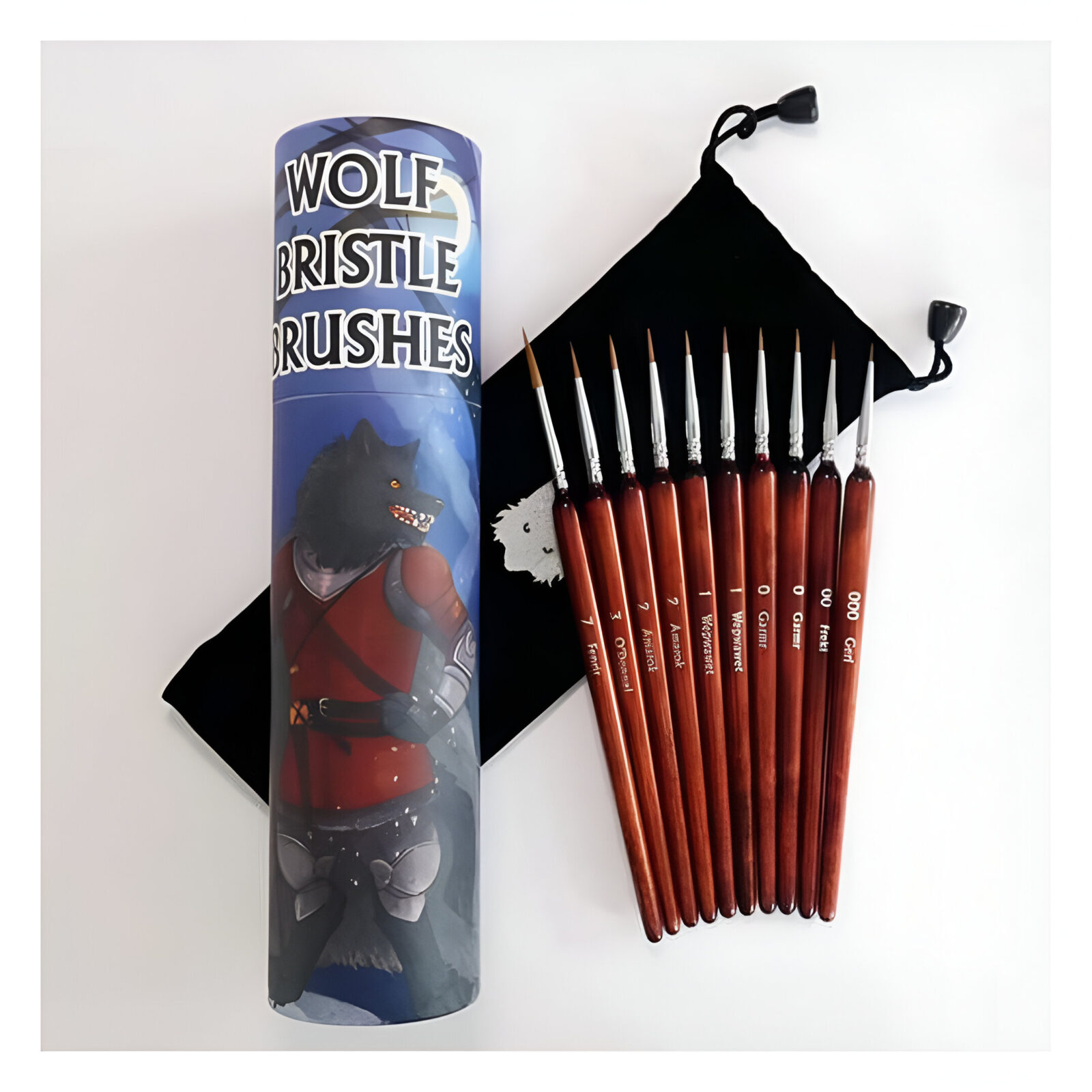 Wolf Bristle Brush Set