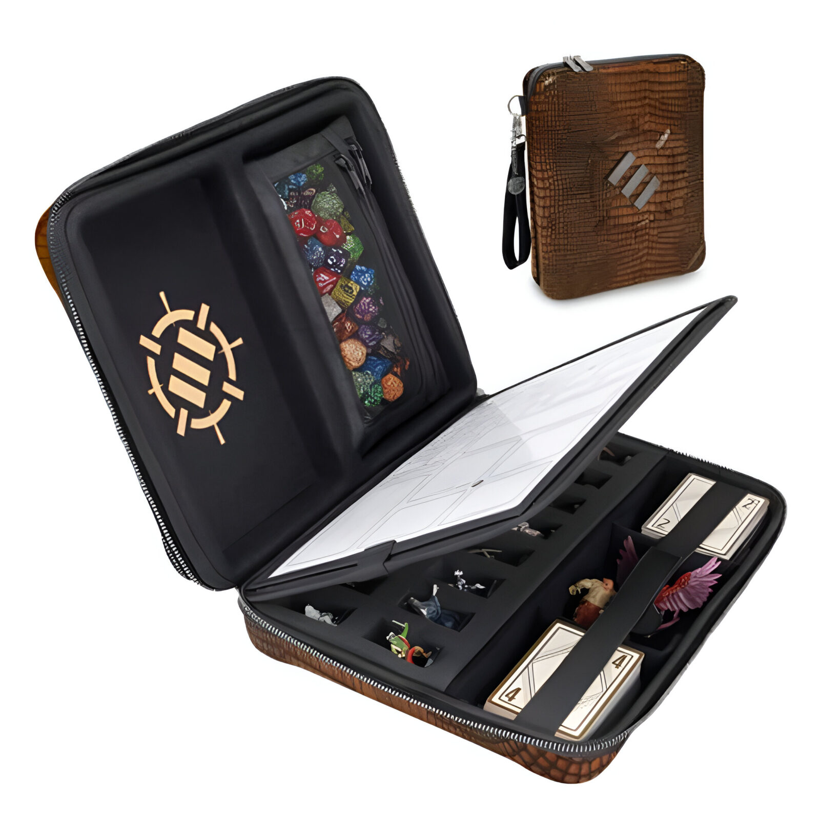 Enhance Tabletop RPGs RPG Organizer Case Collector’s Edition (Brown)