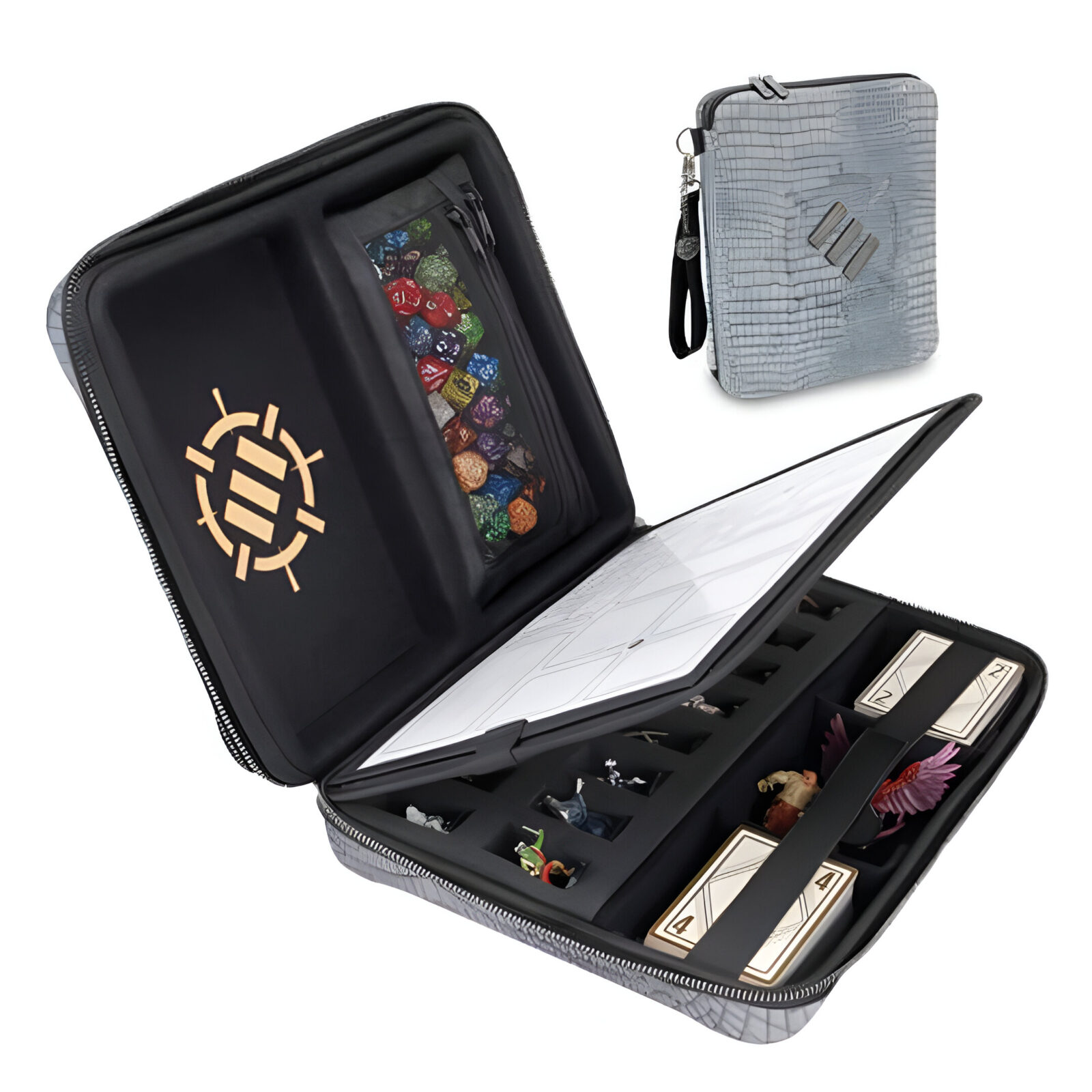 Enhance Tabletop RPGs RPG Organizer Case Collector’s Edition (Silver)