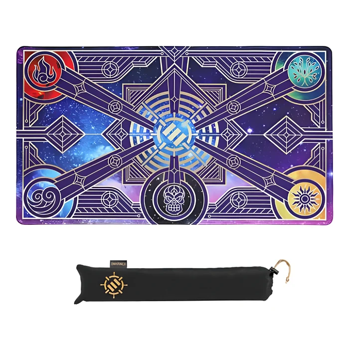 Enhance TCG Playmat with Stitched Edges and Drawstring Pouch (Stars) 3