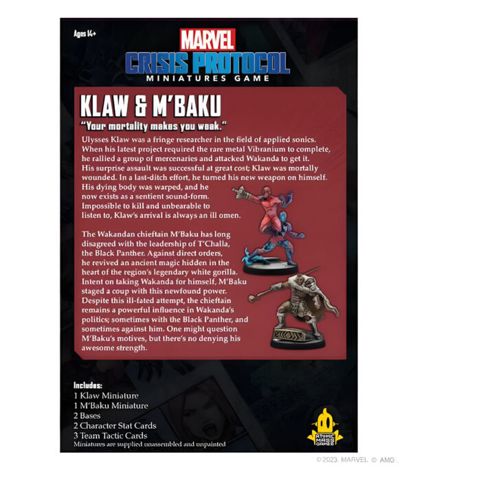 Klaw & M’Baku: Marvel Crisis Protocol Miniatures Game