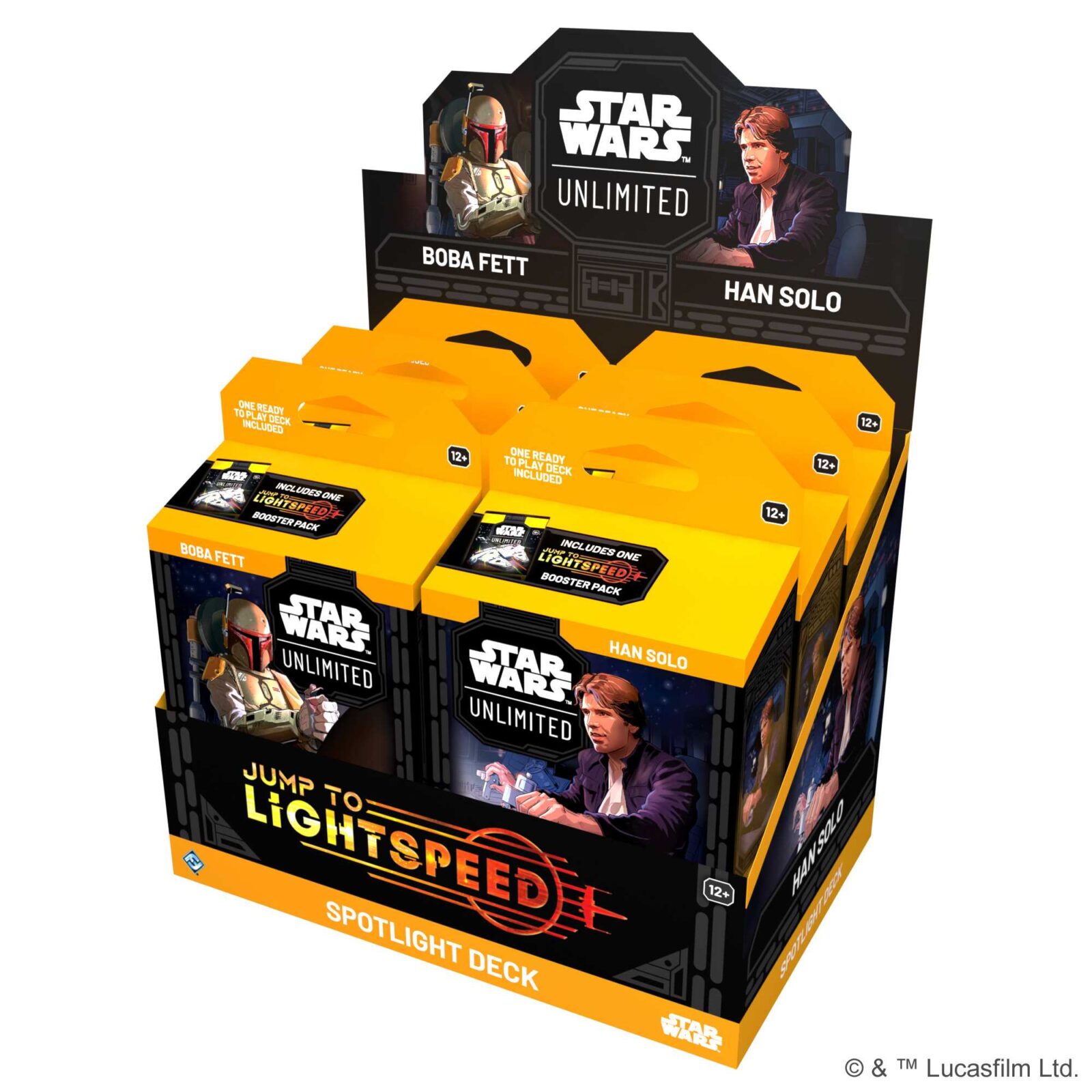 Star Wars: Unlimited Spotlight Deck Han Solo & Boba Fett – Jump to Lightspeed – Set 4 (6 Packs)