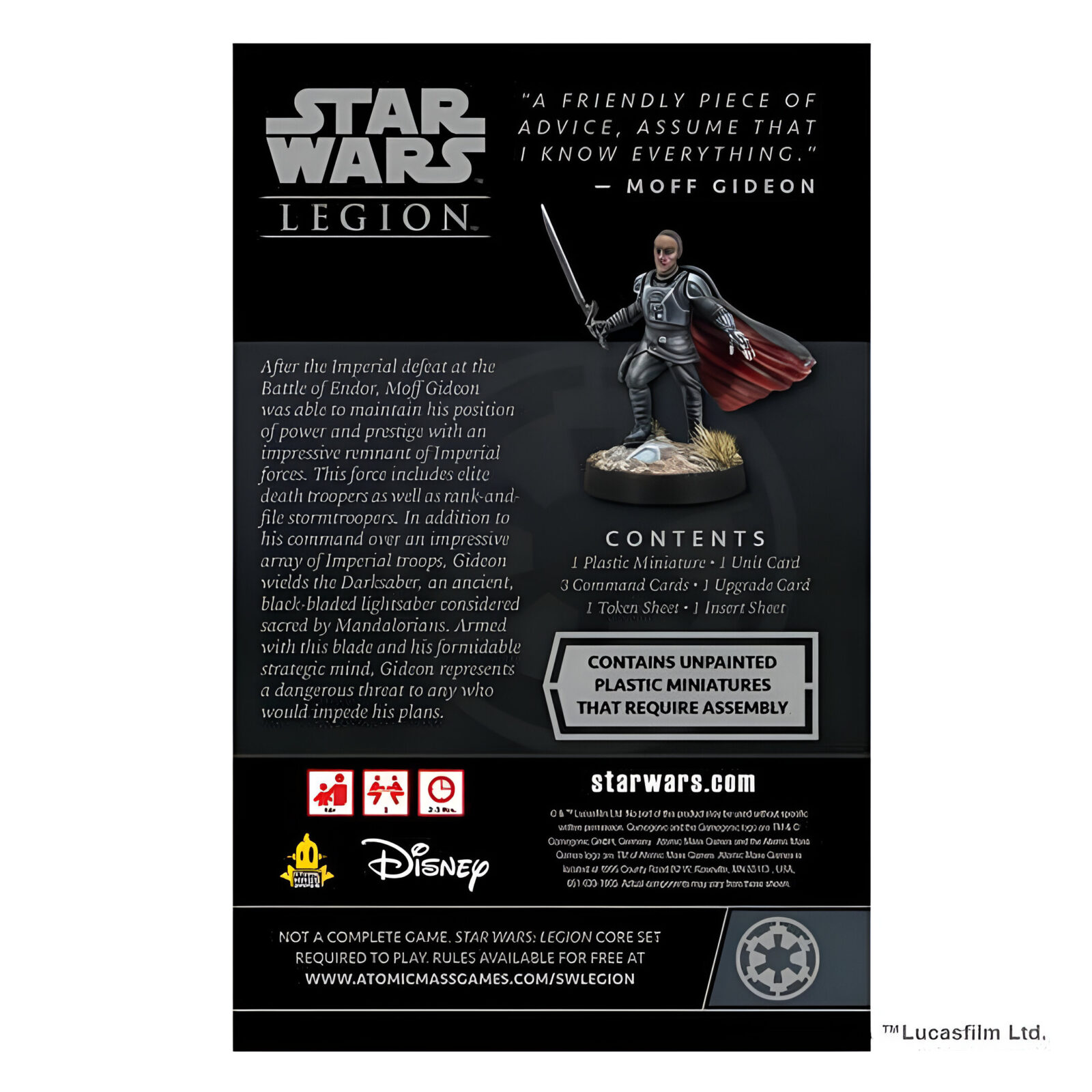 Star Wars Legion: Moff Gideon Commander Expansion