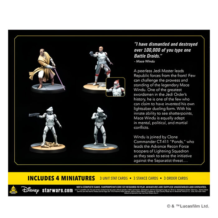 Star Wars Shatterpoint: This Party’s Over (Mace Windu) Squad Pack 4