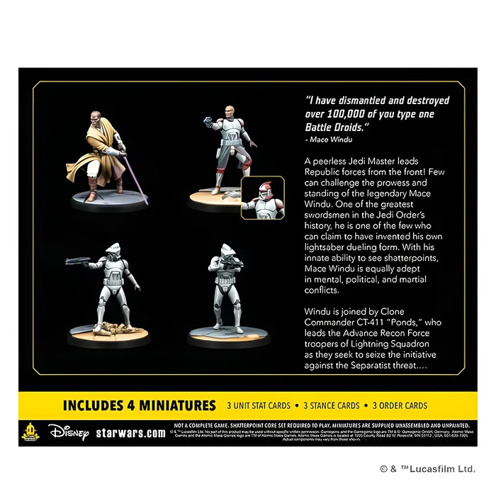 Star Wars Shatterpoint: This Party’s Over (Mace Windu) Squad Pack 4