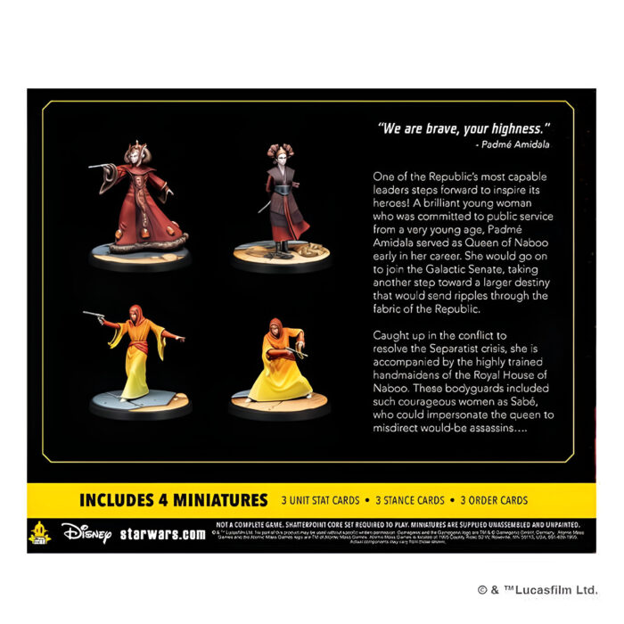 Star Wars Shatterpoint: We Are Brave (Padme Amidala) Squad Pack 4