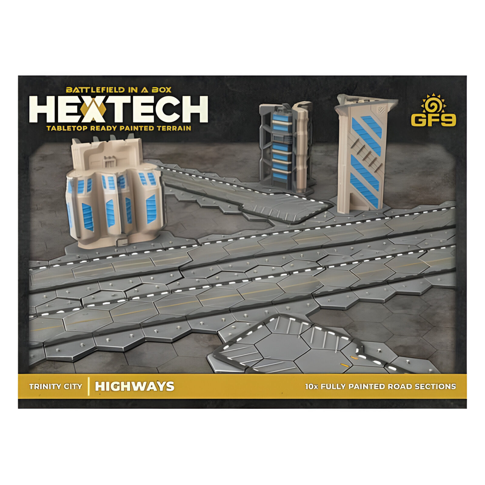 Hextech Tabletop Ready Painted Terrain: Trinity City – Highways