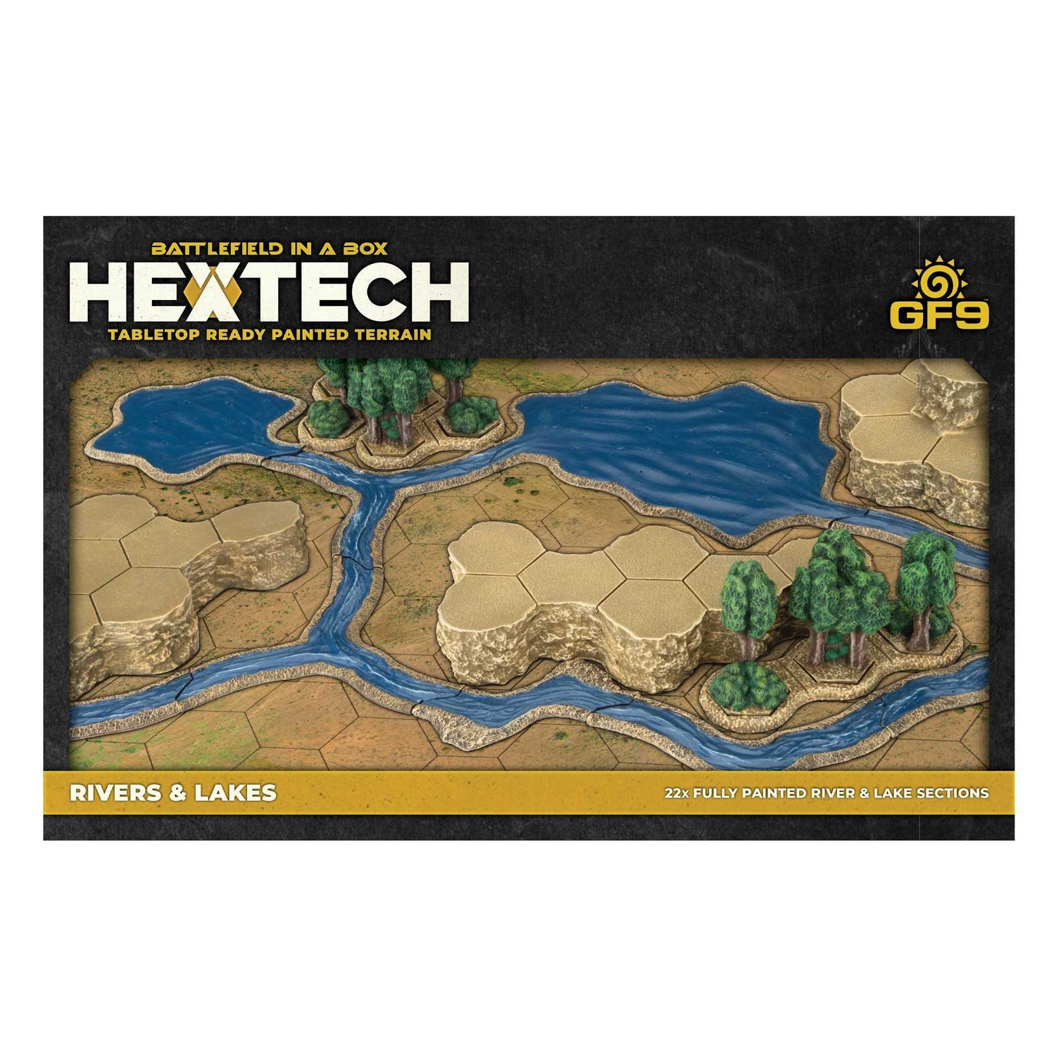 Hextech Tabletop Ready Painted Terrain: Rivers and Lakes 3