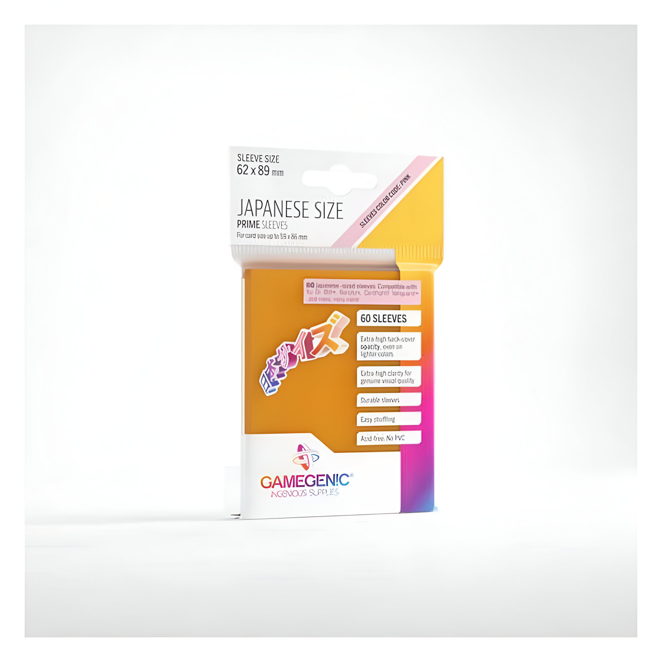 Prime Japanese Sized Sleeves Orange (60 ct.) 3 Prime Japanese Sized Sleeves Orange (60 ct.) 3