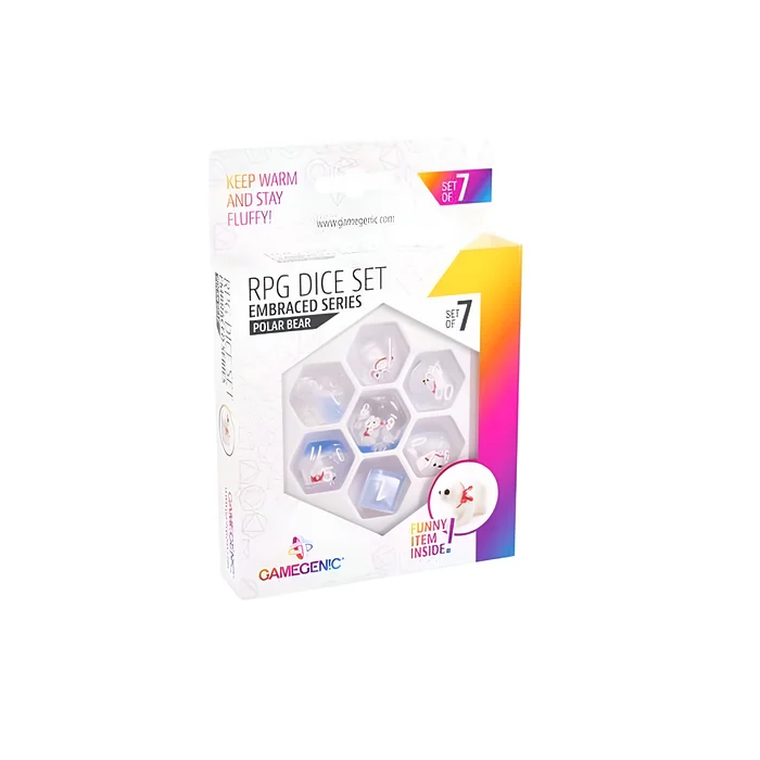 UNIT Gamegenic Embraced Series – Polar Bear – RPG Dice Set (7pcs) Multicolor 3
