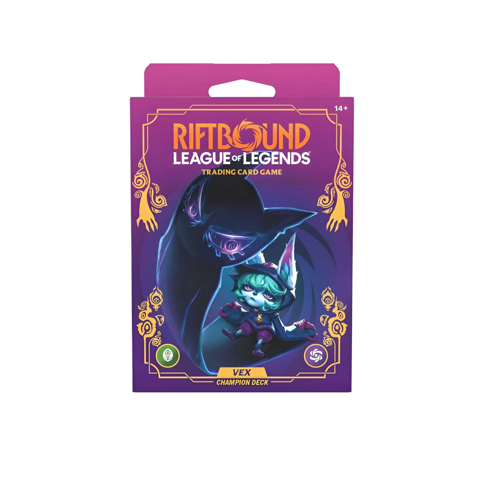 Riftbound: League of Legends Trading Card Game – Unleashed Champion Deck – Vex (4 Packs)