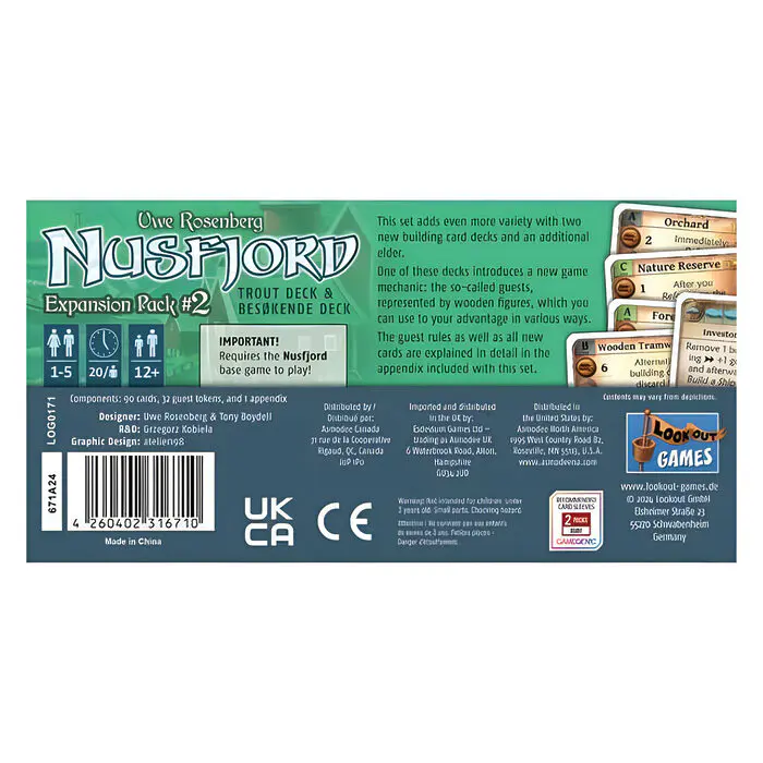 Nusfjord Expansion Pack 2 Trout and Besokende Decks 5