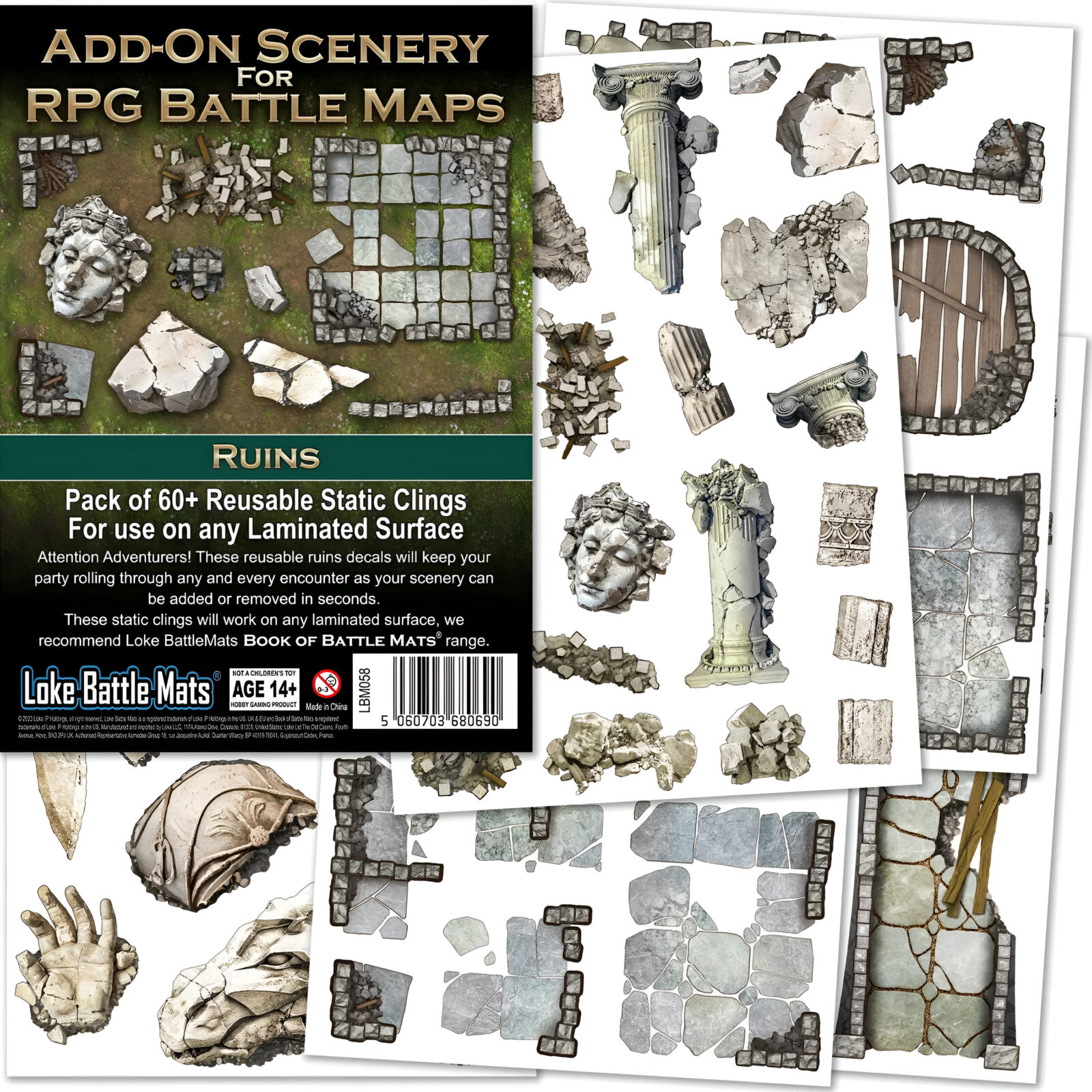 Add-On Scenery For RPG Battle Maps: Ruins 3
