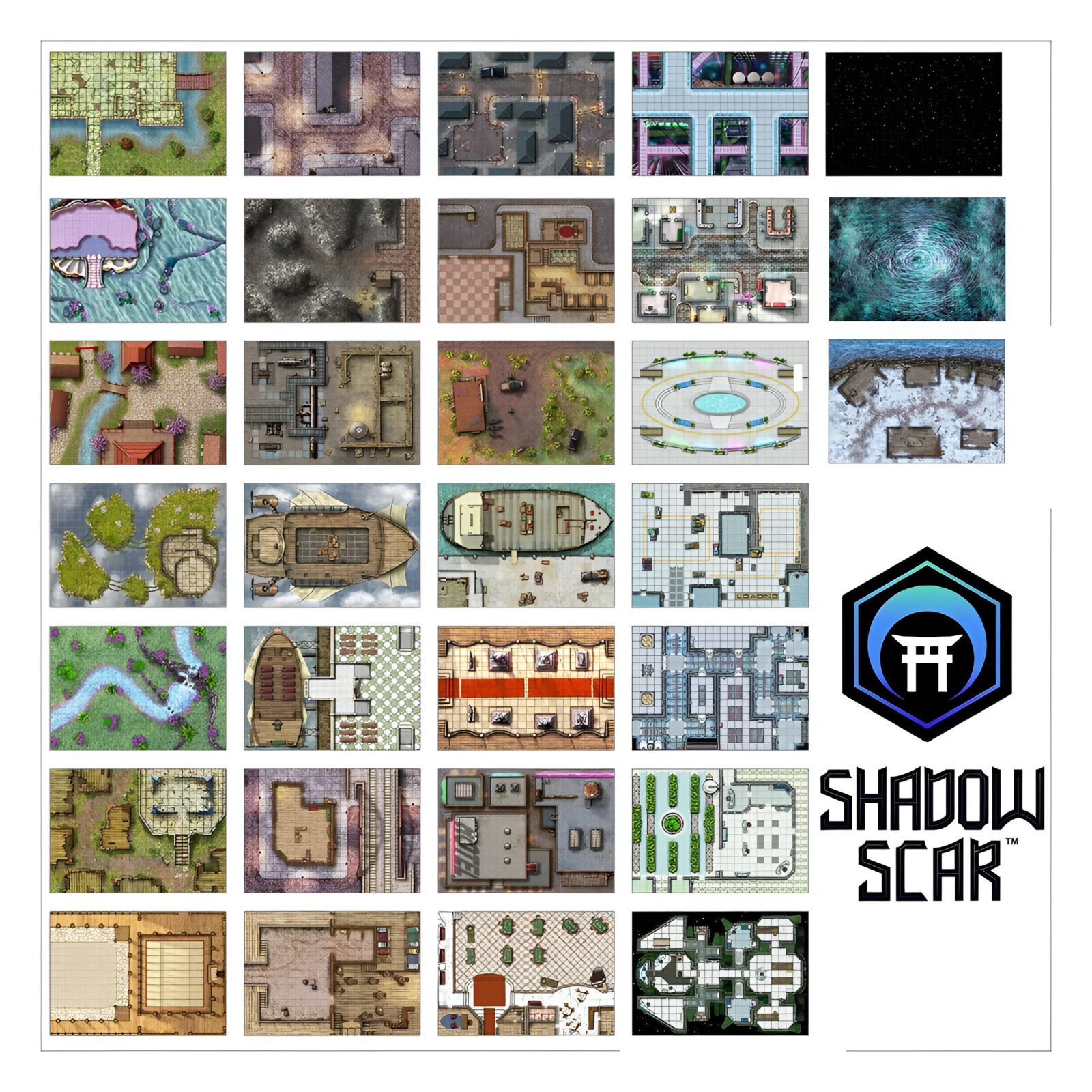 Giant Book of Shadow Scar Battle Mats 3