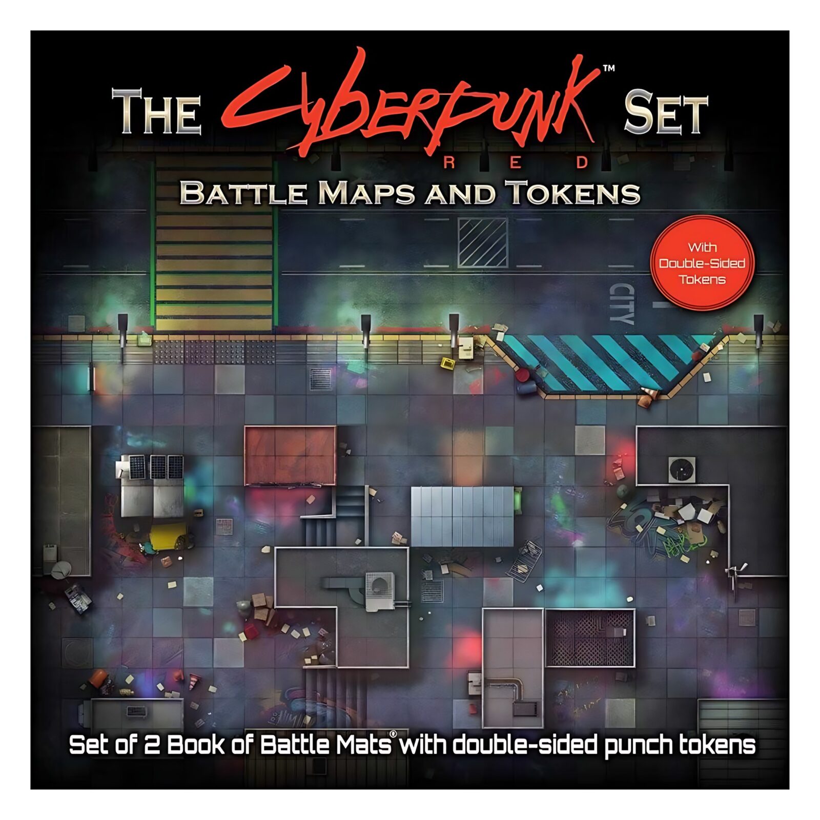 Books of Battle Mats & Tokens: The Cyberpunk Set
