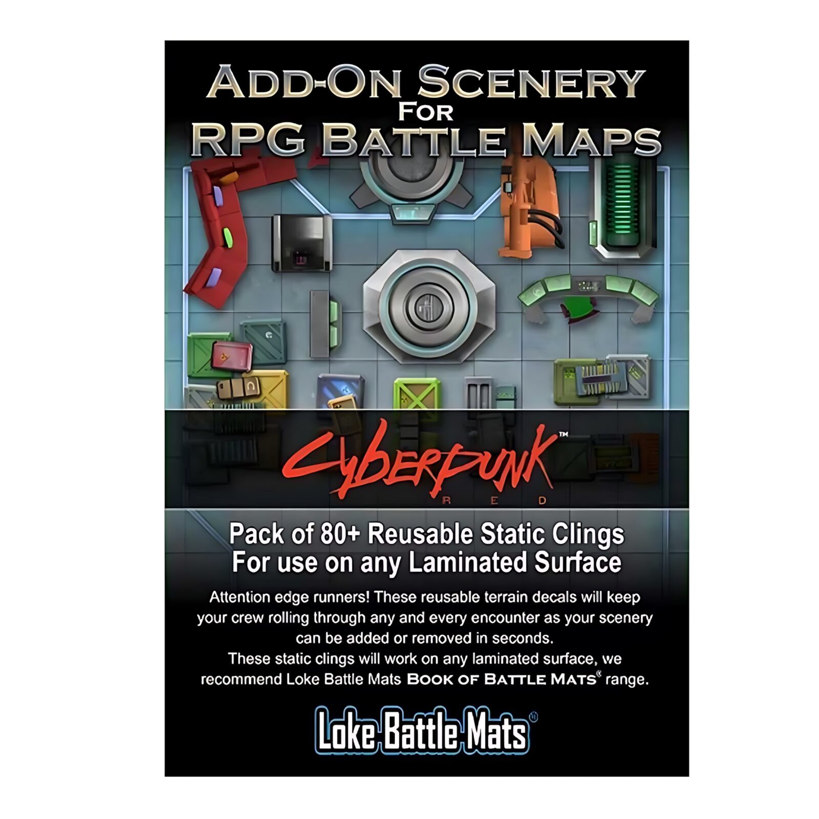 Add-On Scenery For RPG Battle Maps: Cyberpunk