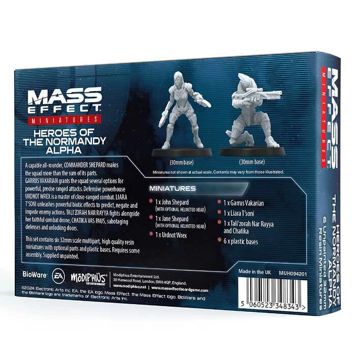 Mass Effect: Heroes of the Normandy Alpha – Resin Collectors Miniatures Set