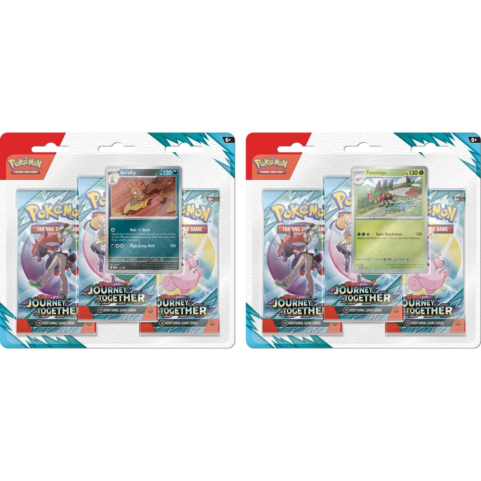 Pokemon TCG: Scarlet & Violet 9 – Journey Together – 3-Pack Blister (12 Packs)