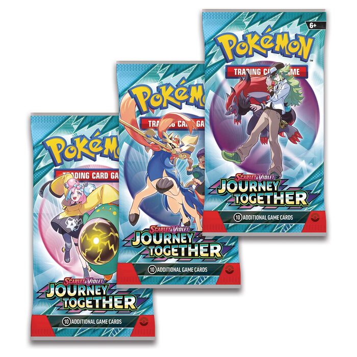 Pokemon TCG: Scarlet & Violet 9 – Journey Together – 3-Pack Blister (12 Packs)