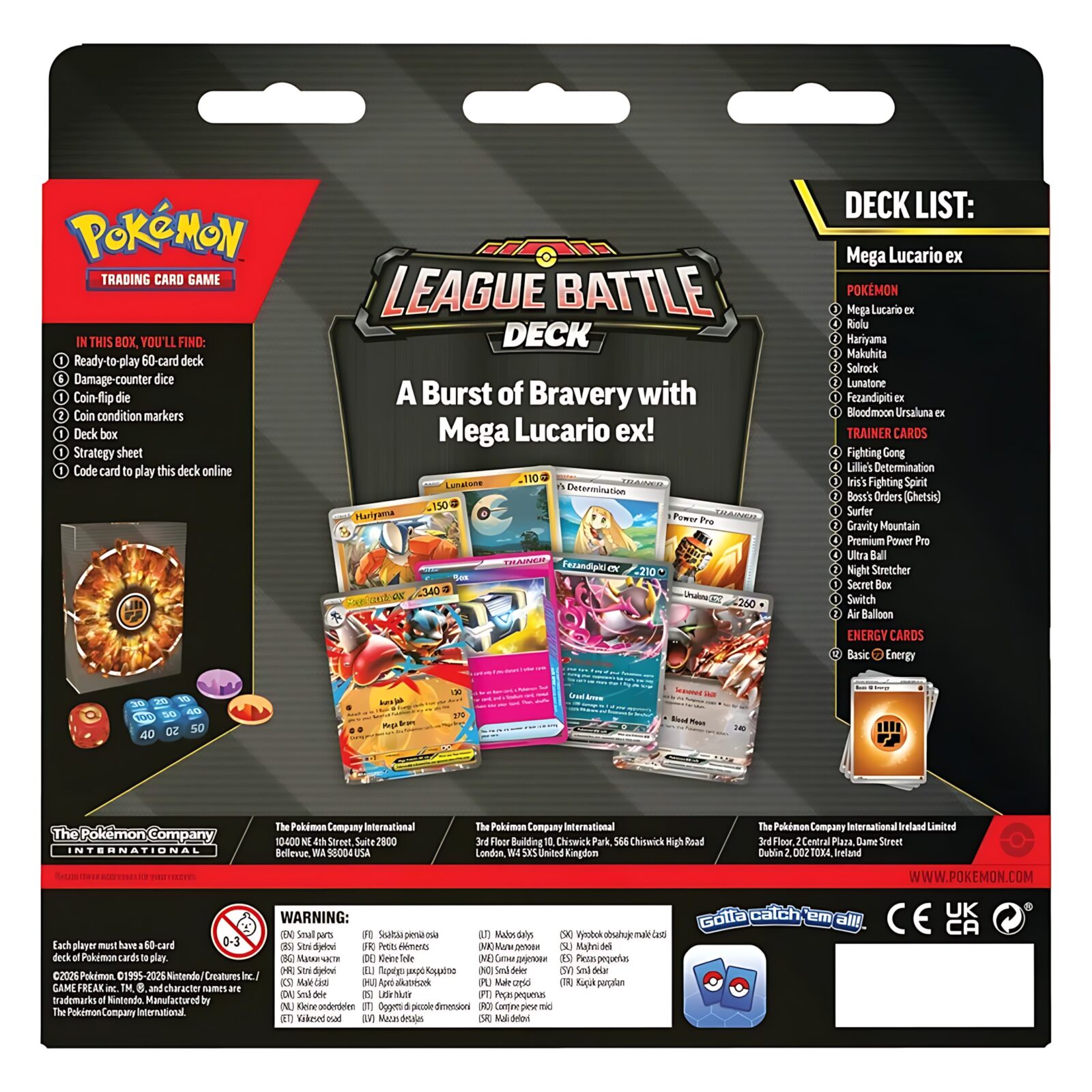 Pokemon TCG: Mega Lucario ex League Battle Deck 3 Pokemon TCG: Mega Lucario ex League Battle Deck 3