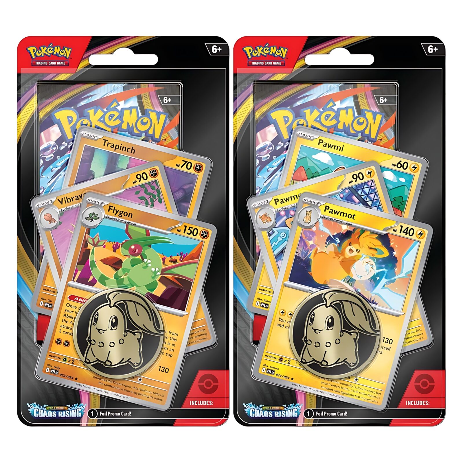 Pokemon TCG: Mega Evolution Chaos Rising – Premium Checklane Blister (Set of 2) Pokemon TCG: Mega Evolution Chaos Rising – Premium Checklane Blister (Set of 2)