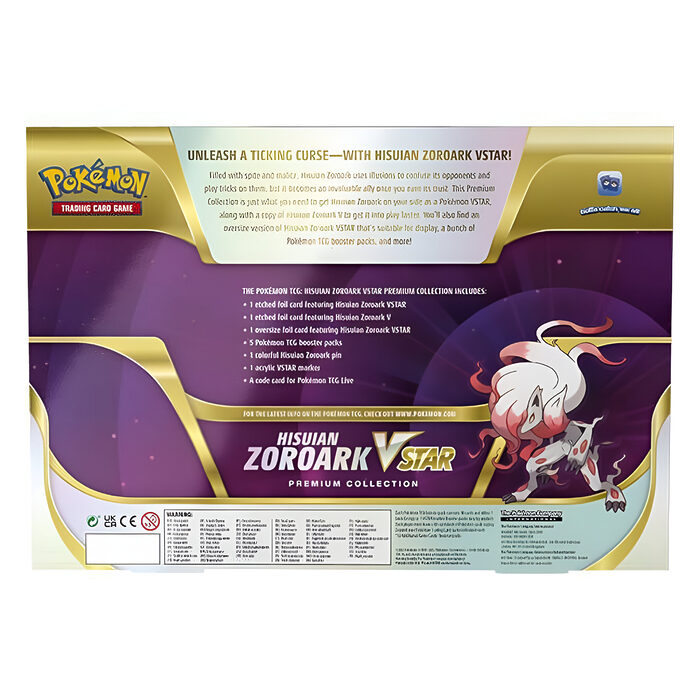 Pokemon TCG: Hisuian Zoroark VSTAR Premium Collection 6