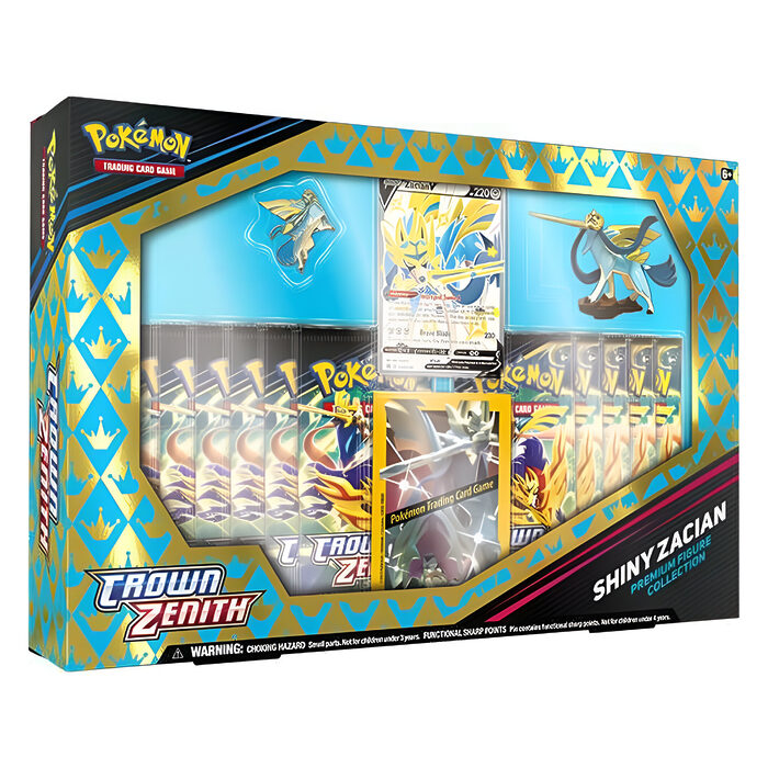 Pokemon TCG: Sword & Shield 12.5 Crown Zenith Premium Figure Collection-Shiny Zacian/Shiny Zamazenta (6 Packs) 4