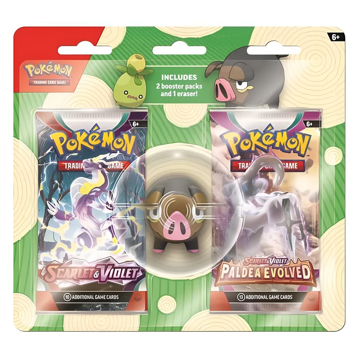 Pokemon TCG: Back to School Eraser Blister (2023) – Smoliv/Lechonk (12 Packs) 3