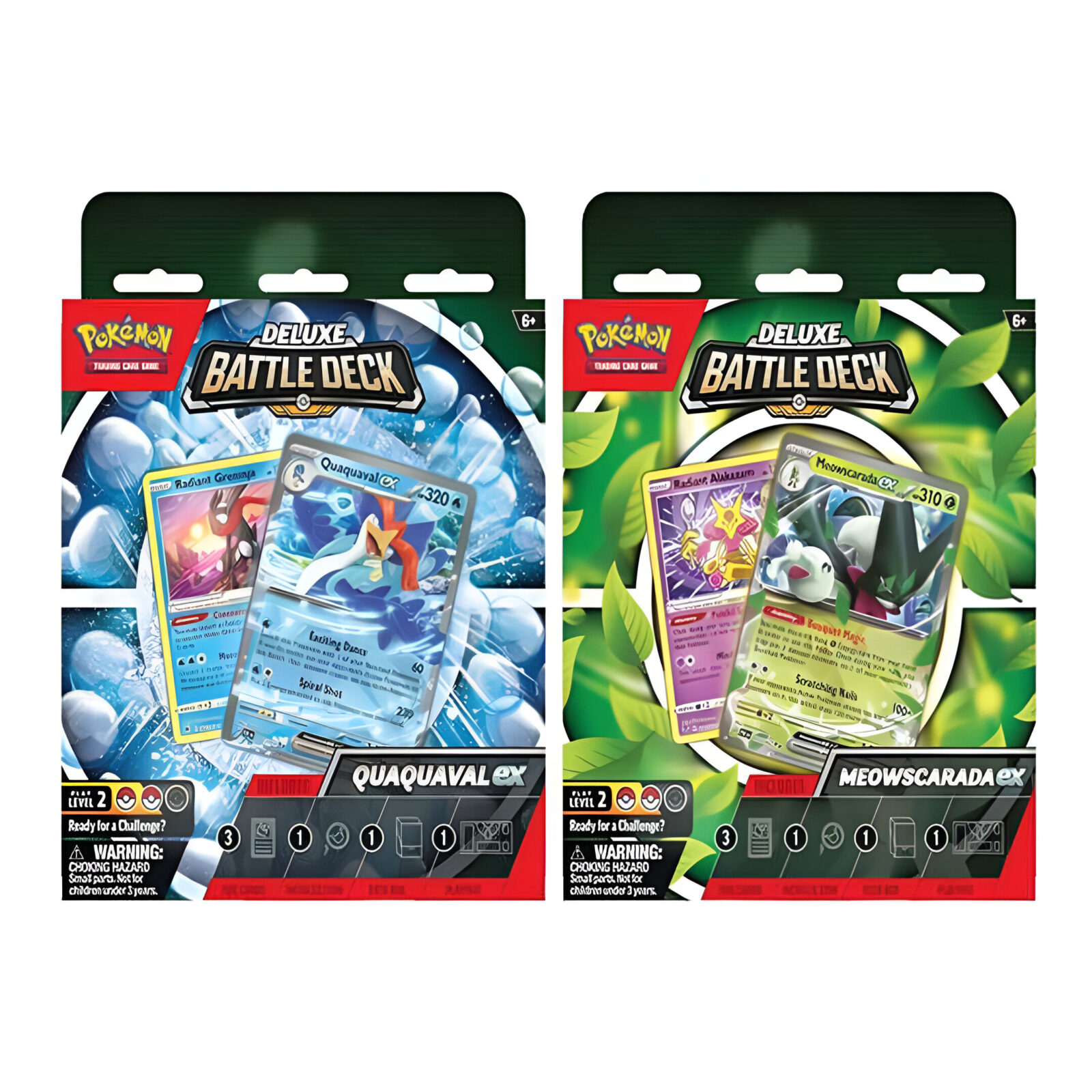 Pokemon TCG: Quaquaval ex / Meowscarada ex Deluxe Battle Deck (6 Packs)