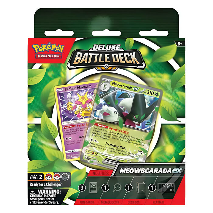 Pokemon TCG: Quaquaval ex / Meowscarada ex Deluxe Battle Deck (6 Packs)