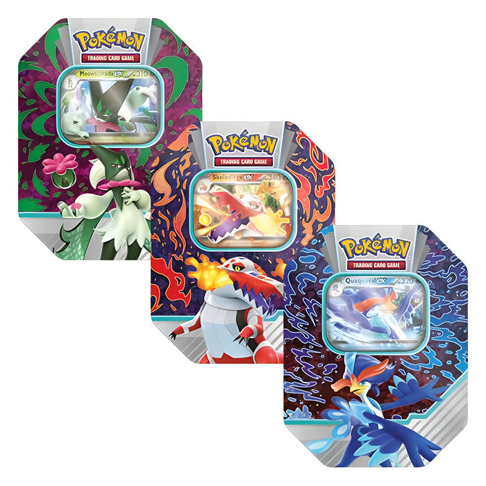 Pokemon TCG: Paldea Partners Tins – Meowscarasda/Skeledirge/Quaquaval (6 Packs) 3