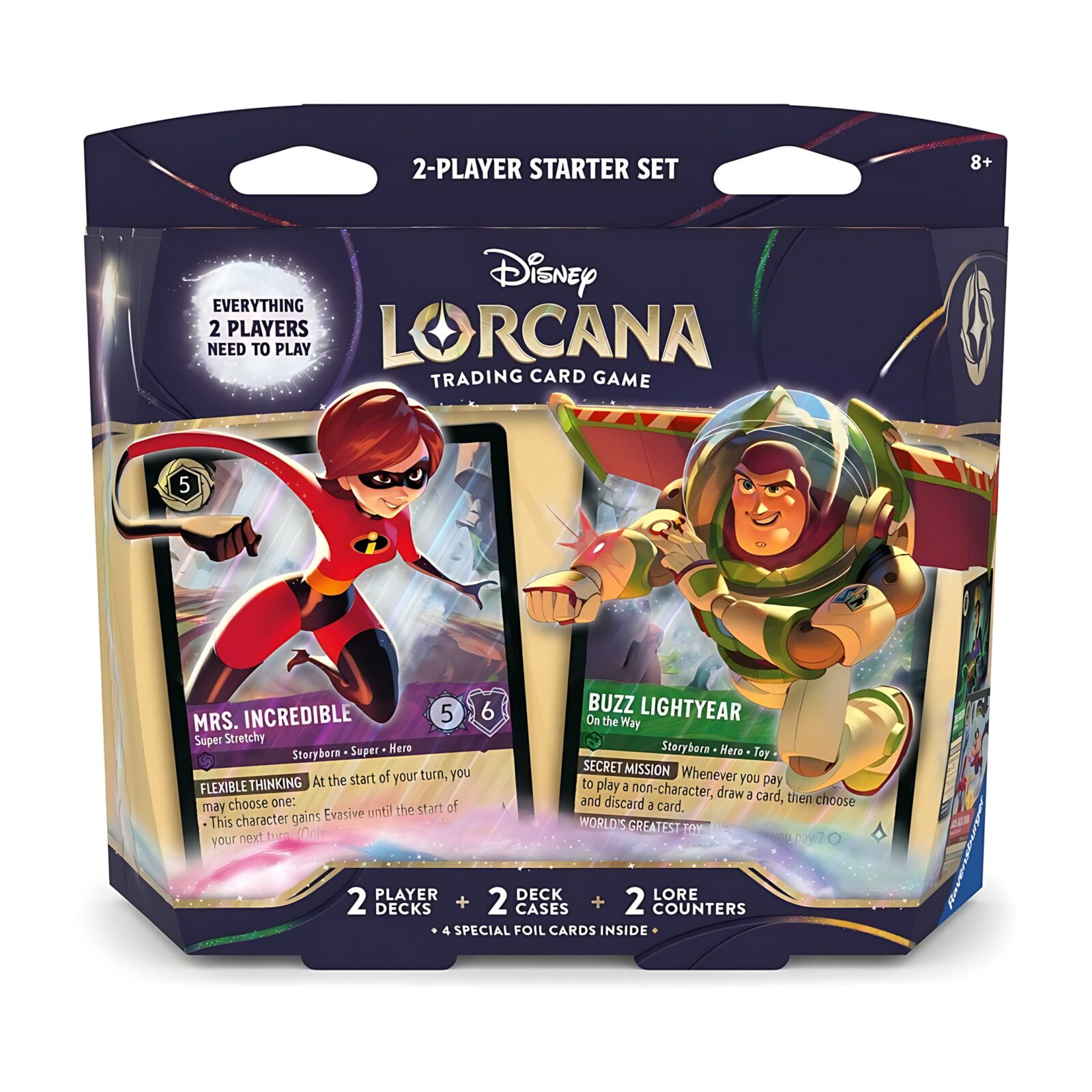Disney Lorcana TCG – Set 12 Wilds Unknown – 2 Player Deck (4 Packs)