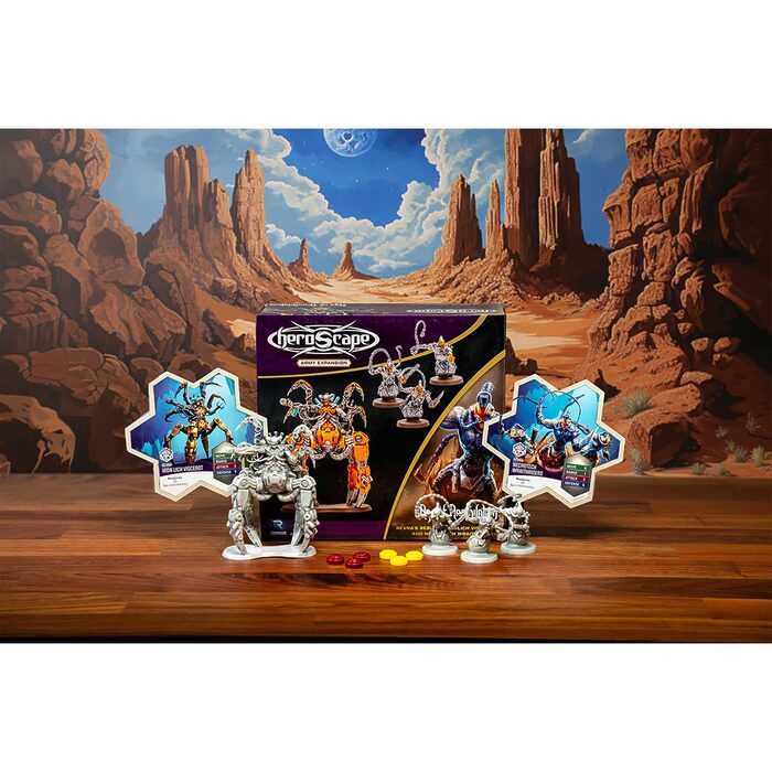 Heroscape: Revna’s Rebuke: Iron Lich Viscerot and Necrotech Wraithriders Army Expansion