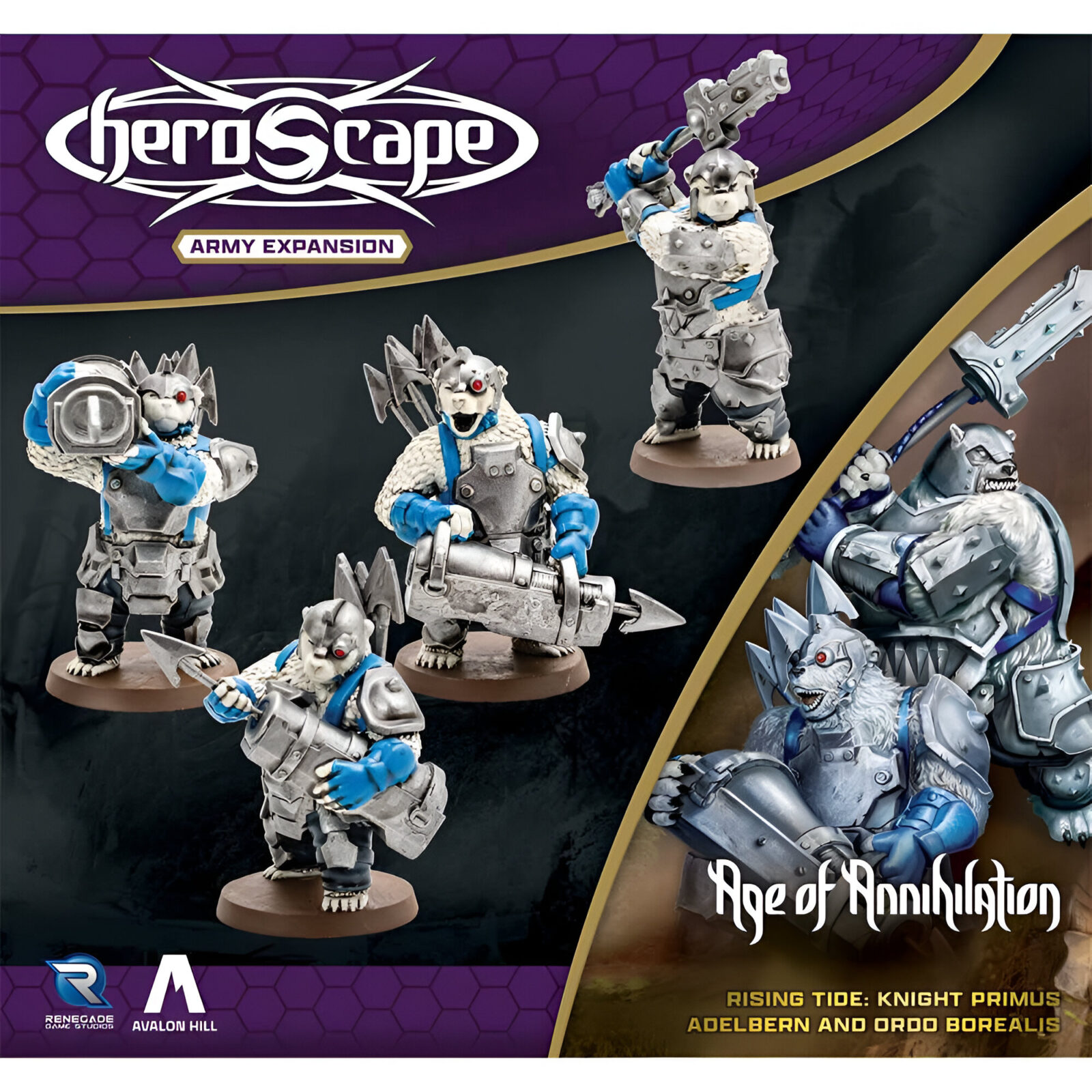 Heroscape: Rising Tide – Knight Primus Adelbern and Ordo Borealis Army Expansion 3