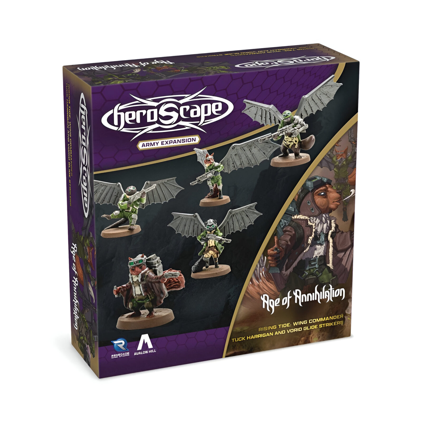 Heroscape: Rising Tide – Wing Commander Tuck Harrigan and Vorid Glidestrikers Army Expansion