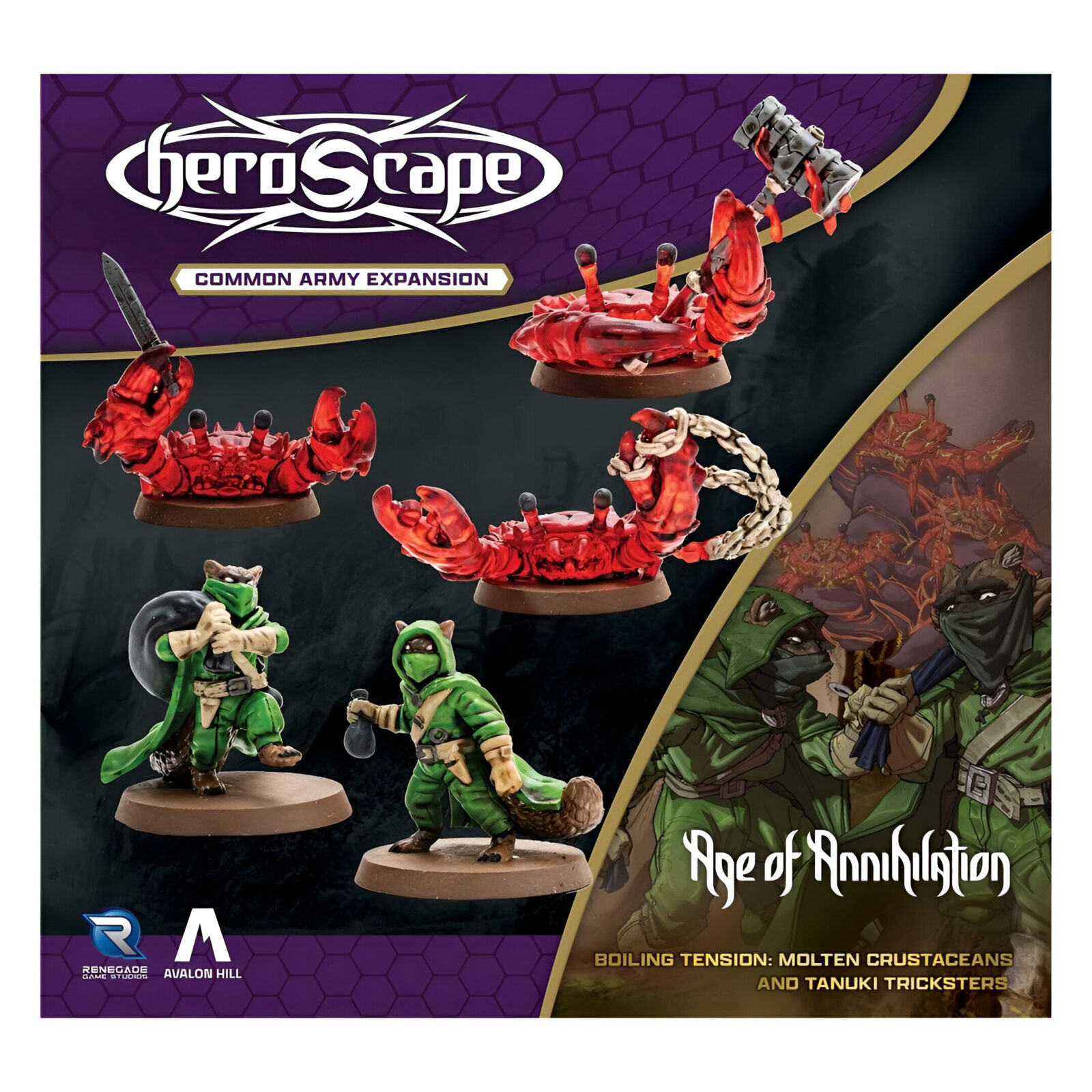 Heroscape: Molten Crustaceans and Tanuki Tricksters Army Expansion 3