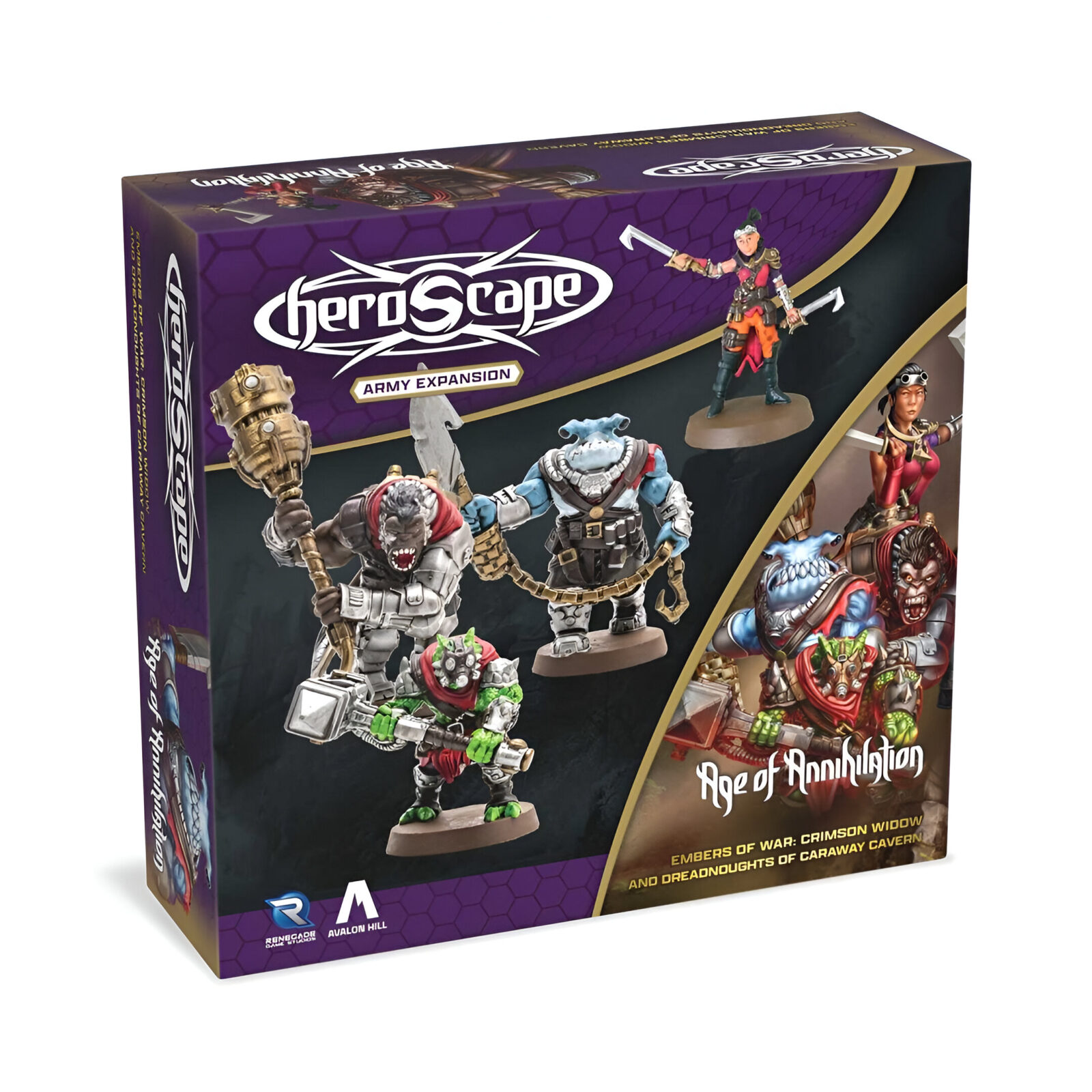 Heroscape Crimson Widow and Dreadnoughts of Caraway Cavern Army Expansion