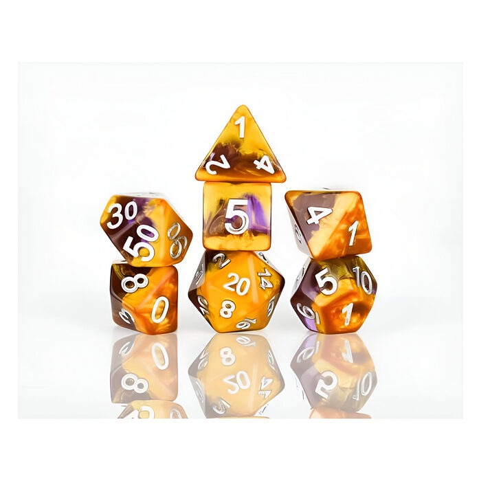 Sirius Dice: Amethyst Geode Polyhedral Dice Set