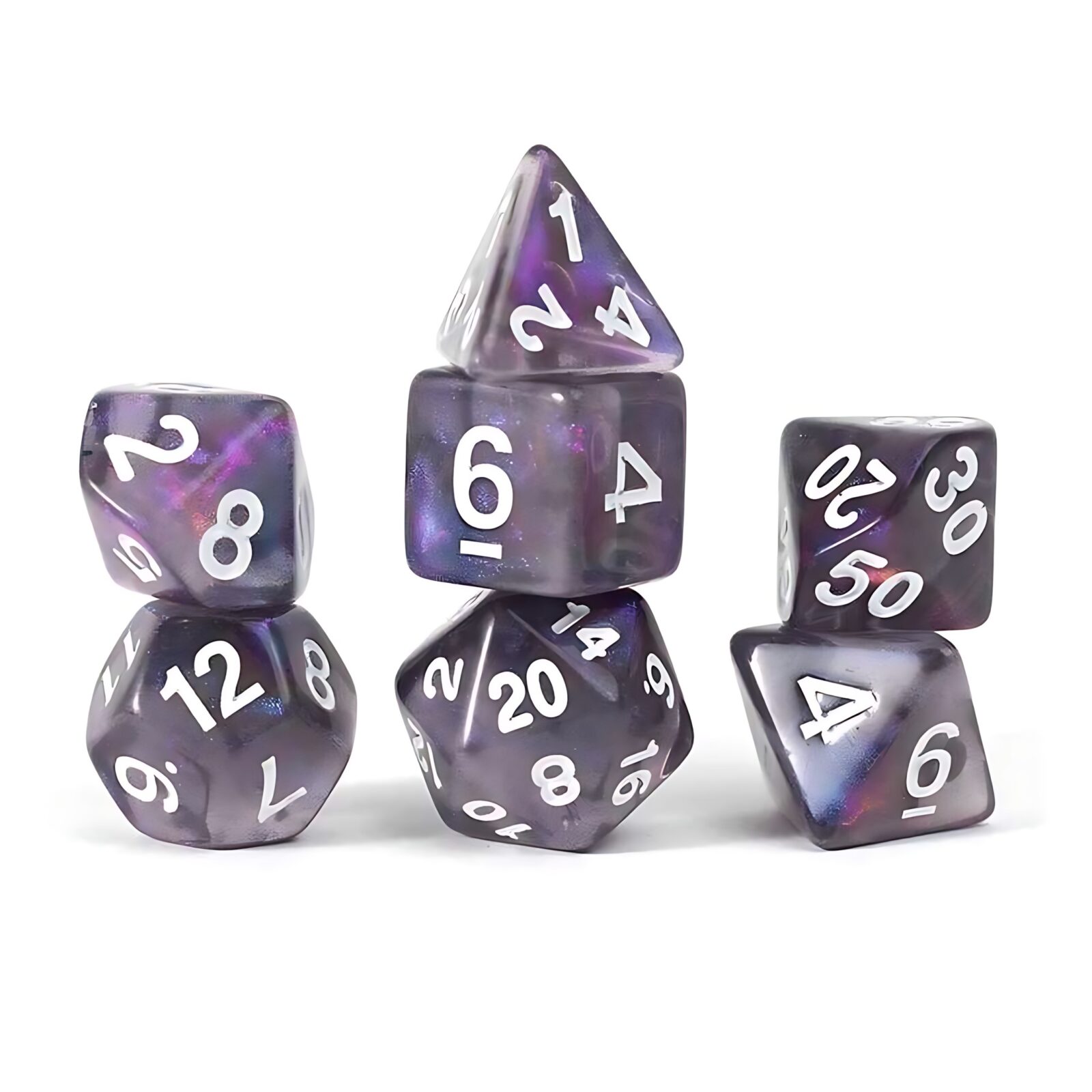 Sirius Dice: Treasures Unearthed 7-Piece Polyhedral – Amethyst Sirius Dice: Treasures Unearthed 7-Piece Polyhedral – Amethyst