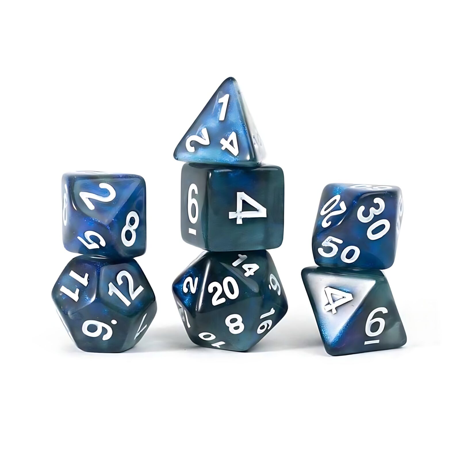 Sirius Dice: Treasures Unearthed 7-Piece Polyhedral – Sapphire Sirius Dice: Treasures Unearthed 7-Piece Polyhedral – Sapphire