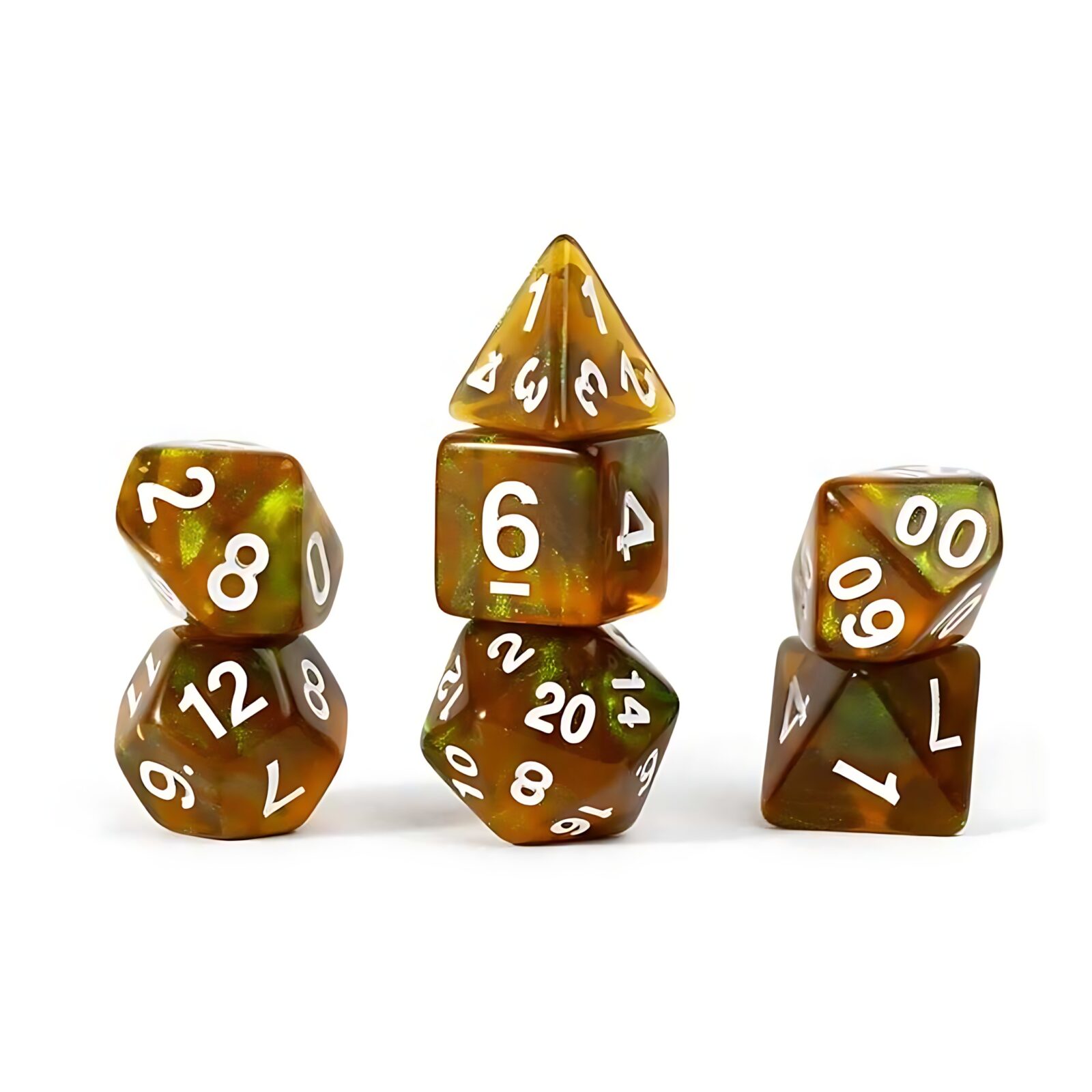 Sirius Dice: Treasures Unearthed 7-Piece Polyhedral – Peridot Sirius Dice: Treasures Unearthed 7-Piece Polyhedral – Peridot