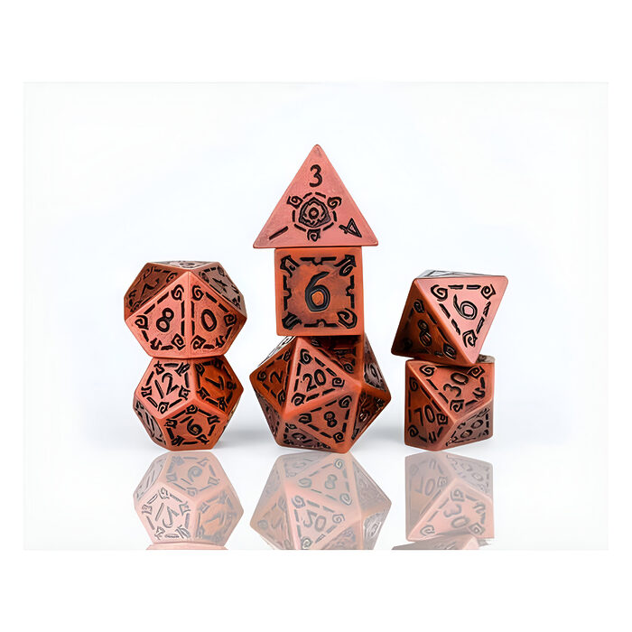 Sirius Dice: Illusory Metal Copper Poly Set