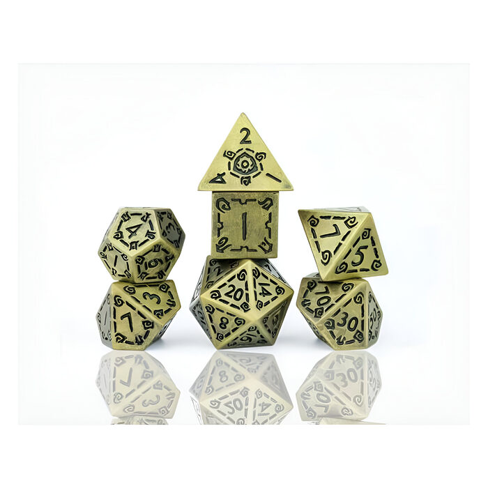 Sirius Dice: Illusory Metal Gold Poly Set