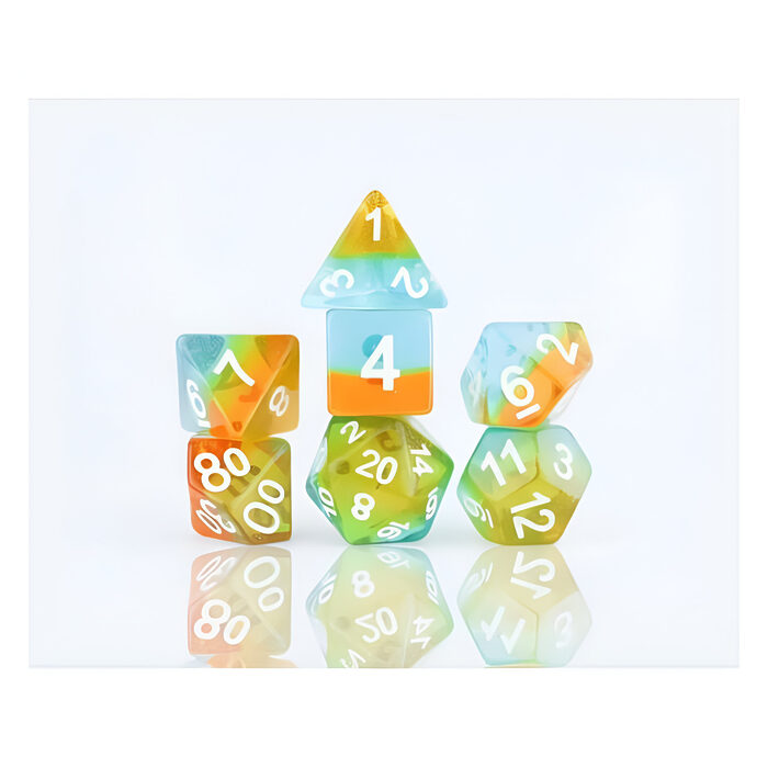 Sirius Dice: Celestial Ocean Dusk Polyhedral Dice Set