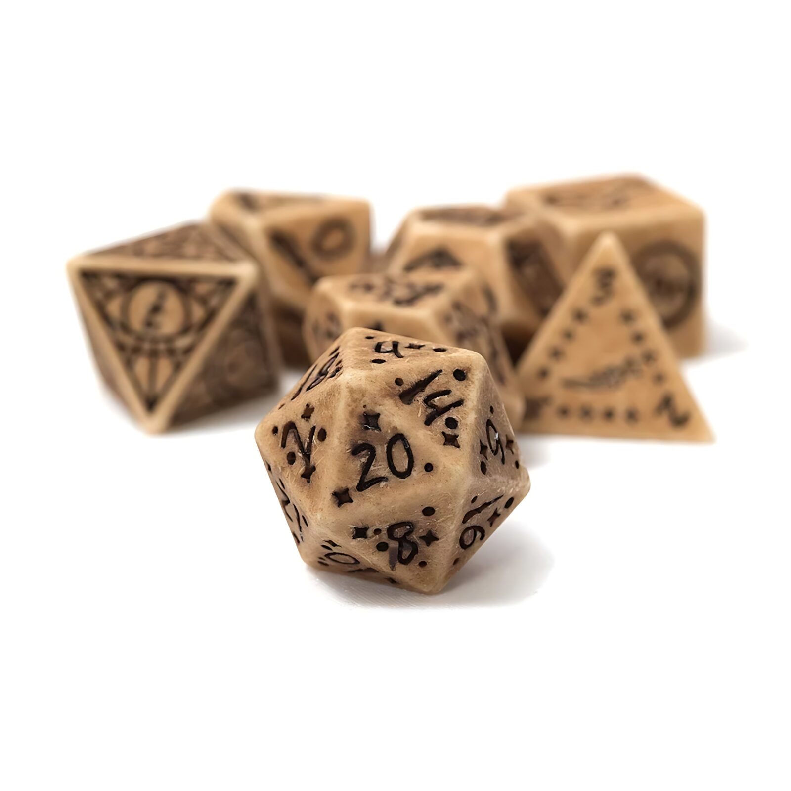 Sirius Dice: Illusory Stone – Sandstone 7-Piece Polyhedral Dice Set Sirius Dice: Illusory Stone – Sandstone 7-Piece Polyhedral Dice Set