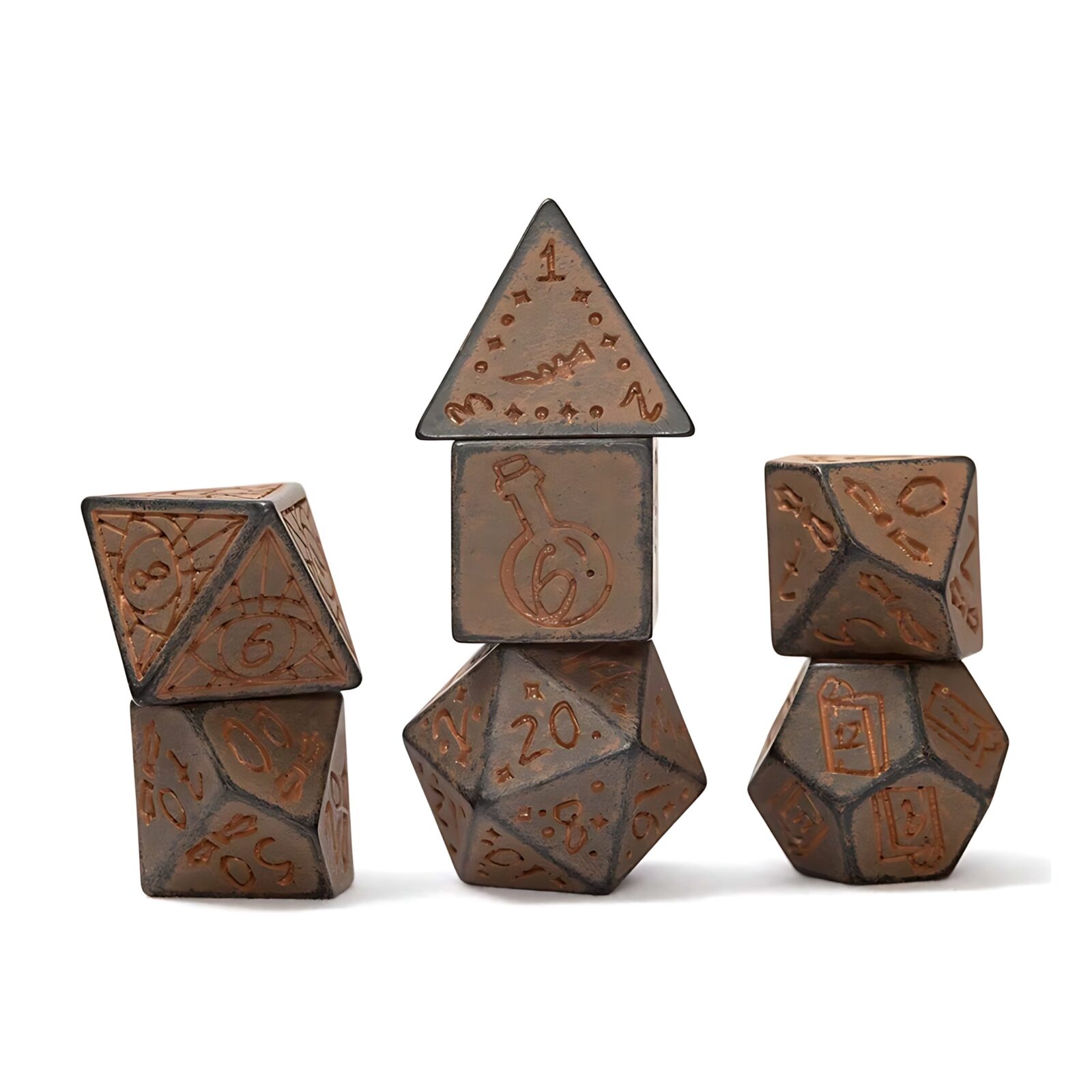 Sirius Dice: Illusory Stone – Granite 7-Piece Polyhedral Dice Set 3