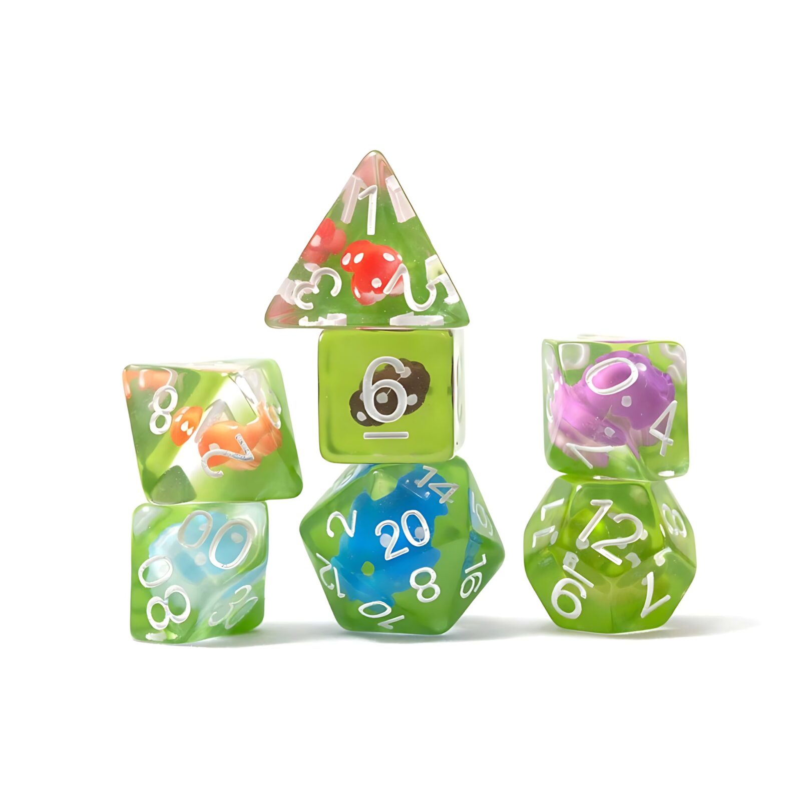 Sirius Dice: Mushroom Village 7-Piece Polyhedral Dice Set 3